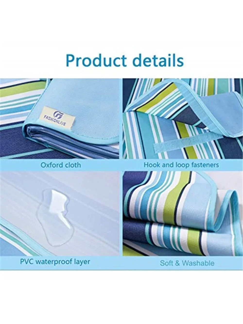 Waterproof Picnic Blanket Large Beach Blanket Camping Outdoor Mat Foldable Rug